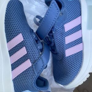 Kids Toddlers Adidas Blue and Lavender Shoes Size 5k